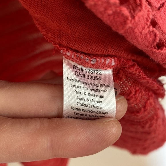 Anthropologie top One September lace pink large - Picture 3 of 4